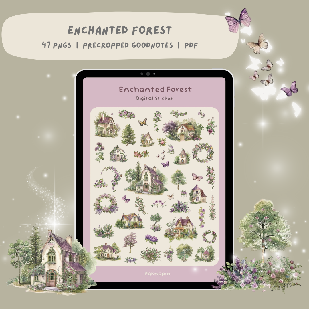Enchanted Forest Digital Sticker by Paknapin