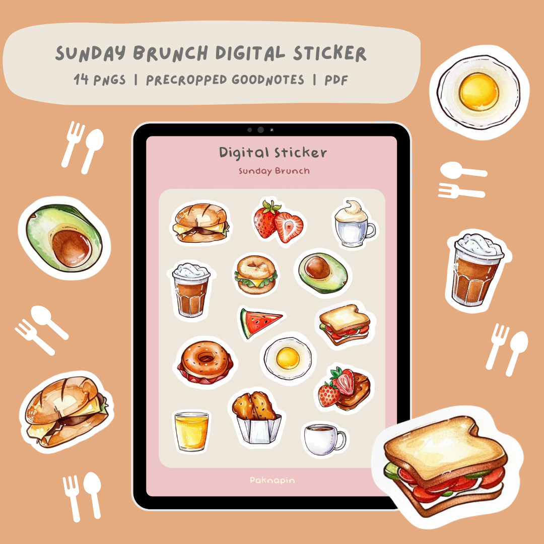 [Free] Sunday Brunch Digital Sticker by Paknapin